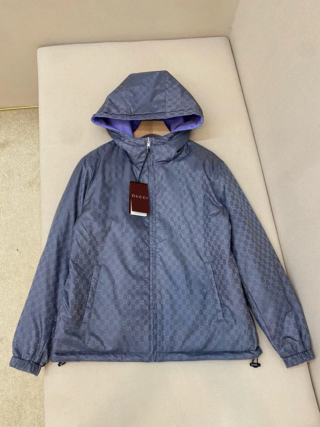 WG.luxury-- 6u33i Linen fabric reversible embroidery LOGO 2Colour item:E-F290A0399-2H